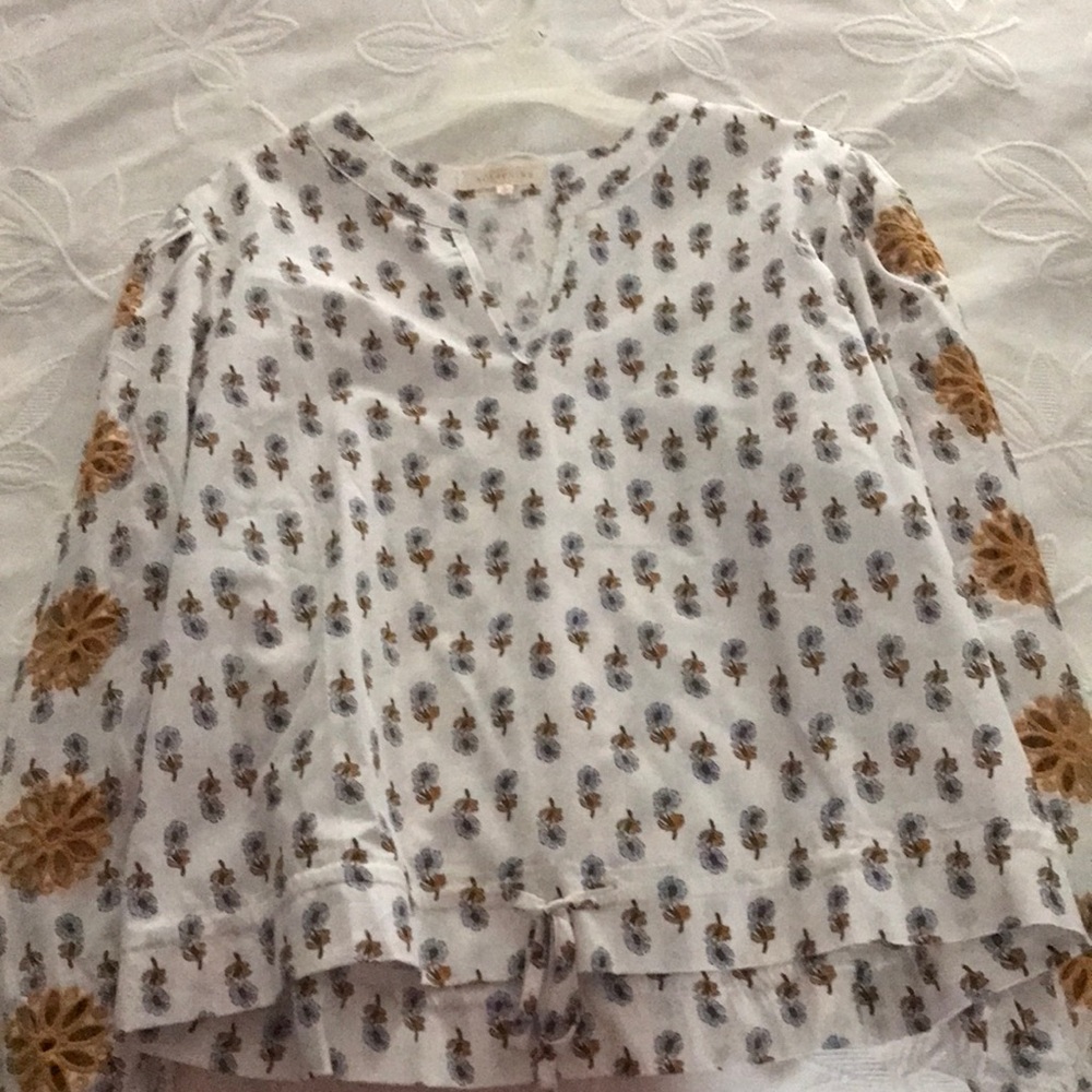 Floral Cotton Blouse NWOT